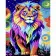 Diamond mosaic Strateg PREMIUM Pop Art Lion 30x40 cm (HEG86058)