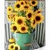 Diamond mosaic Strateg PREMIUM Sunflowers in a bucket size 30x40 cm (HEG86894)