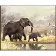 Алмазная мозаика Strateg ПРЕМИУМ Семейство слонов размером 30х40 см (HEG86897)