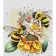 Diamond mosaic Strateg PREMIUM Bees on a sunflower size 30x40 cm (HEG88127)