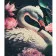 Diamond mosaic Strateg PREMIUM Flamingo in flowers size 30x40 cm (HEG88157)