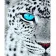 Картина за номерами Strateg ПРЕМІУМ Гепард з голубими очима розміром 40х50 см (HH018)