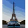 Paint by numbers Strateg PREMIUM The car on the background of the Eiffel Tower size 40x50 cm (HH042)
