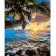 Paint by numbers Strateg PREMIUM Sunset on the beach size 40x50 cm (HH049)