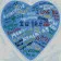 Painting by numbers Strateg Blue heart 20x20 cm (HH5220)