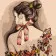 Картина за номерами Strateg Дівчина в метеликах розміром 20х20 см (HH5799)
