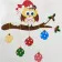 Картина по номерам Strateg  Сова на дереве с новогодними шарами размером 20х20 см (НН6330)