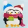 Картина по номерам Strateg  Пингвины с подарком размером 20х20 см (НН6331)