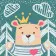 Paint by number Strateg Princess Bear size 20x20 cm (HH7063)