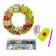 Diamond mosaic Strateg PREMIUM Hanging wreath of roses, 30x30 cm (HHE26391)