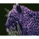 Diamond mosaic Premium HX127 "Purple cheetah", 30x40 cm