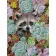 Diamond mosaic Premium HX232 "Raccoon in flowers", 30x40 cm