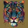 Anti-stress painting set Strateg Tiger in pop art style, 30x30 cm (JCEE36804)
