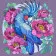 Anti-stress painting set  Strateg Parrot in flowers, 30x30 cm (JCEE36805)