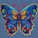  Набір для розпису-антистрес Strateg Яскравий метелик  розміром 30х30 см  (JCEE36807)