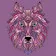  Набір для розпису-антистрес Strateg Яскравий вовк розміром 30х30 см  (JCEE36811)