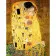Алмазна мозаїка Strateg ПРЕМІУМ Густав Клімт Поцілунок без підрамника розміром 40х50 см  (JSFH73118)