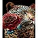 Paint by number Strateg PREMIUM Romantic cheetah with lacquer and level 30x40 cm (LY28)