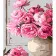 Paint by number Strateg PREMIUM Peony kiss with varnish and level 30x40 cm (LY57)