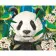 Paint by number Strateg Paradise for a panda on a colored background, size 40x50 cm (MZ055)