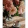 Paint by number Strateg PREMIUM Coffee near flowers with varnish size 40х50 cm VA-3594