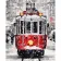 Paint by number Strateg PREMIUM Tram in winter with varnish size 40х50 cm VA-3598