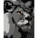 Paint by number Strateg PREMIUM Black and white lion with varnish size 40х50 cm VA-3644