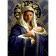  Алмазна мозаїка Strateg ПРЕМІУМ Марія з маленьким Ісусом без підрамника розміром 50х65 см  (SGK86068)