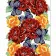Diamond mosaic Strateg PREMIUM Floral ornament with butterflies 40x50 cm (SK86010)