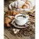Diamond mosaic Strateg PREMIUM Aromatic coffee with croissants, 40x50 cm (SK86019)