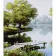 Paint by numbers Strateg PREMIUM Masonry on the lake size 30x40 cm (SS-6532)