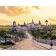 Paint by numbers Strateg PREMIUM Kamianets-Podilskyi castle at sunset with varnish size 30х40 sm (SS-6585)