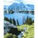 Paint by numbers Strateg PREMIUM Mountain eye with varnish size 30х40 sm (SS-6597)