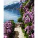 Paint by numbers Strateg PREMIUM Cote d'Azur in the mountains with varnish size 30х40 sm (SS-6610)