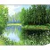 Картина по номерам Strateg ПРЕМИУМ Пруд в лесу с лаком и уровнем размером 30х40 см (SS1000)