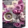 Paint by number Strateg PREMIUM Coffee with flowers for a lover with varnish and level 30x40 cm (SS1021)
