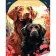 Paint by number Strateg PREMIUM Couple of dogs with varnish and level 30x40 cm (SS1036)