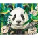 Картина по номерам Strateg ПРЕМИУМ Рай для панды с лаком и уровнем размером 30х40 см (SS1054)
