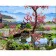 Картина по номерам Strateg ПРЕМИУМ Японский сад с лаком и уровнем размером 30х40 см (SS1087)