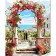 Paint by number Strateg PREMIUM Arch of flowers with varnish and level 30x40 cm (SS1100)