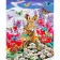 Paint by number Strateg PREMIUM Rabbit among flowers with varnish and level 30x40 cm (SS1116)