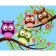 Paint by number Strateg PREMIUM Owls on branches with varnish size 30x40 cm (SS6703)