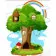 Картина за номерами Strateg ПРЕМІУМ Будиночок на дереві 2 з лаком розміром 30х40 см (SS6731)
