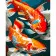 Paint by number Strateg PREMIUM Pair of fish with varnish size 30x40 cm (SS6742)