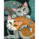 Paint by number Strateg PREMIUM Sly cats with varnish size 30x40 cm (SS6786)