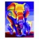 Картина за номерами Яскраві слони 30х40 см SV-0011