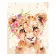 Paint by number SV-0025 "Watercolor lion cub", 30x40 cm