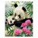 Paint by number SV-0031 "Pandas in flowers", 30x40 cm