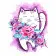 Картина за номерами Акварельник котик з квітами 30х40 см SV-0044