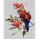 Paint by number SY6035 "Parrot in flowers", 40x50 cm